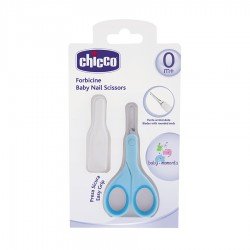 Chicco Baby Short Blade Scissors Blue 0 Month