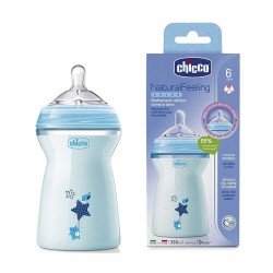 Chicco Natural Feeling blue Bottle 6m+ 330ml