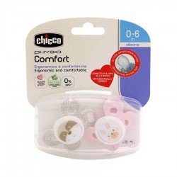 Chicco Physio Comfort Soother Soft 0-6 Months  2pcs