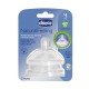 Chicco Teat Natural Feeling 4m Adj 2pcs
Tapered, flexible