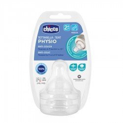 Chicco Teats Perfect 5 2M+  Medium Sil  2 Pcs
