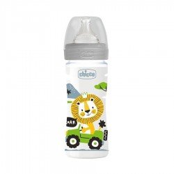 Chicco Well Being Colors Bottle Medium 2 Months Gray 250ml
