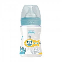 Chicco Well Being Colors Bottle Silicone 0 Month For Boy150ml