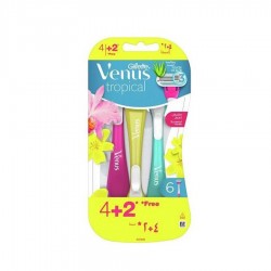 Gillette Venus Tropical Women's Disposable Razor Pack of 6 Razors 