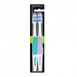 Johnson's Reach Twin Pack Medium Tooth Brush