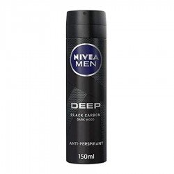 Nivea Deep Black Carbon Dark Wood  Deodorant Spray for Men 150ml