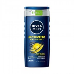 Nivea Men Power Fresh Shower Gel 3 in1 250ml