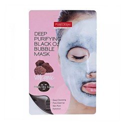 Purederm Deep Purifying Black O2 Bubble Mask Volcanic 1Pcs