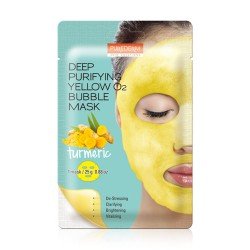 Purederm Deep Purifying Yellow O2 Bubble Mask Turmeric 1Pcs
