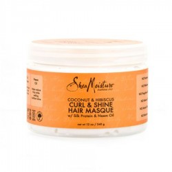 Shea Moisture Hair Mask for Dry Curls Coconut & Hibiscus Mask with Shea Butter 340ml